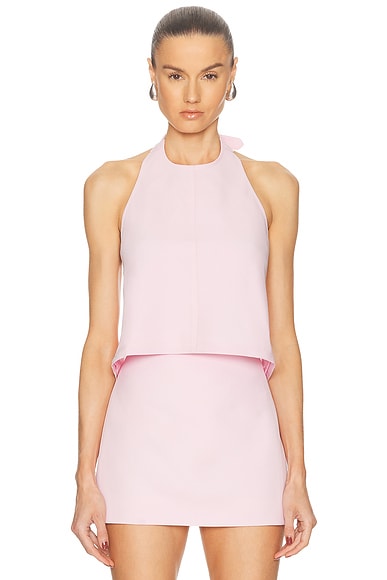 WARDROBE.NYC Backless Halter Top in Blush
