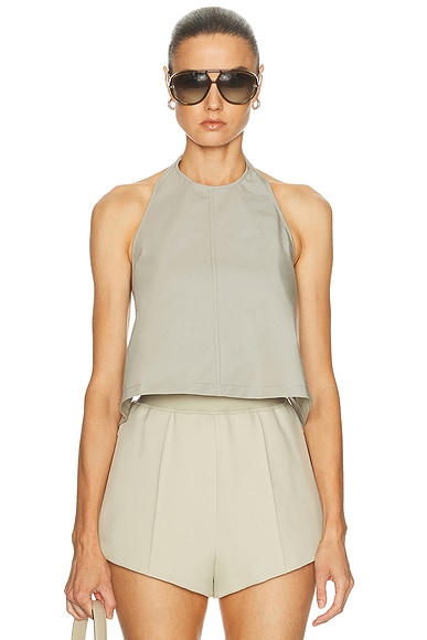 WARDROBE.NYC Clean Backless Halter Top in Taupe