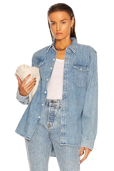Wardrobe nyc denim shirt Clearance
