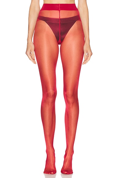 Wolford Satin Touch 20 Tights in Soft Cherry