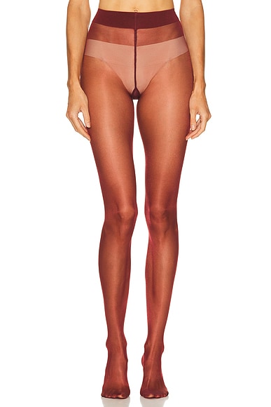 Wolford Satin Touch 20 Tights in Midnight Red