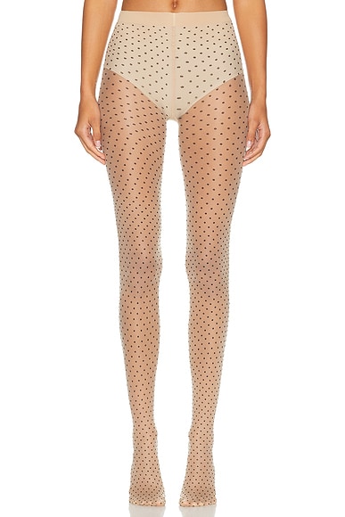 Multicolored Dot Tights