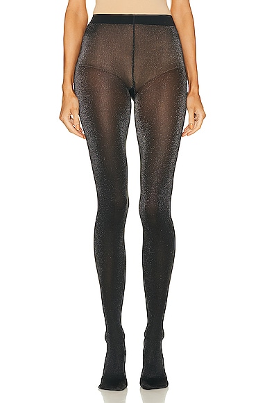 Wolford Stardust Tights In Black & Pewter