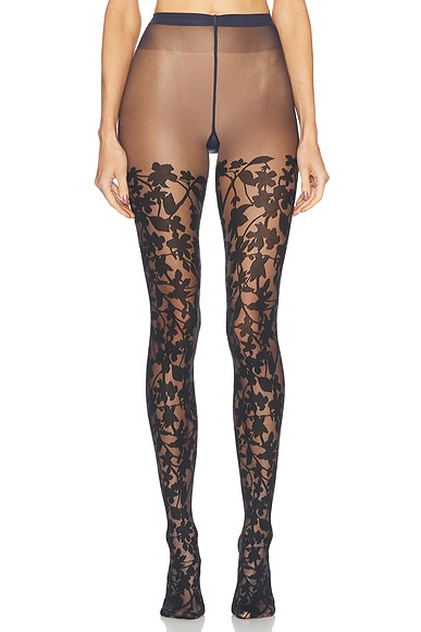 Graphic Flower Tights