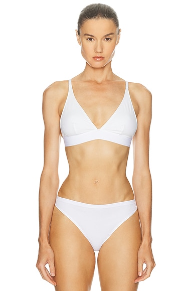 Wolford Triangle Bralette in Pearl