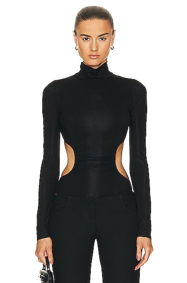 Wolford Alida String Bodysuit in Black