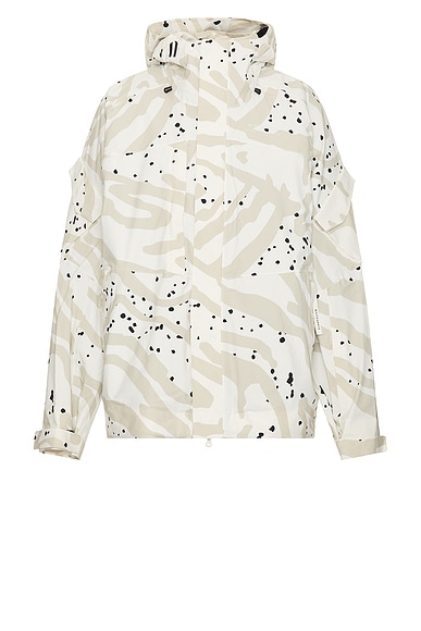 Kartik Research Cropped Jacket in Ecru, Green, Orange Kartik Research Cropped Jacket in Ecru, Green, Orange