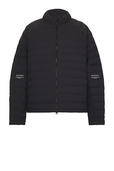 Whitespace Rec Insulated Ripstop Jacket in Black & Dark Taupe