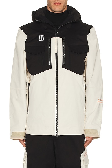 Whitespace 2L Insulated Cargo Jacket in Plaza Taupe, Black Onyx, & Bone