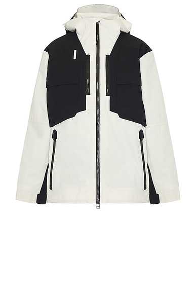 Whitespace 2L Cargo Insulated Jacket in Warm White & Black