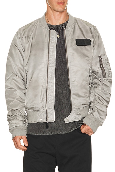 XLIM Ep.9 03 X Alpha Industries Ma-1 Bomber in Light Gray