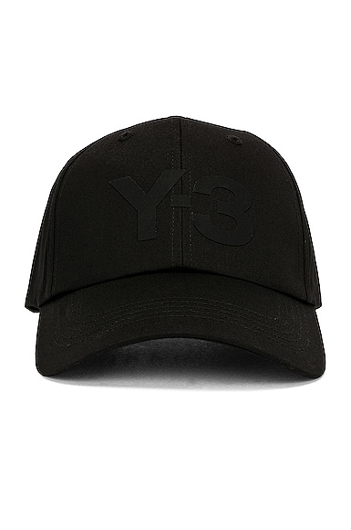 Y-3 Yohji Yamamoto Logo Cap in Black
