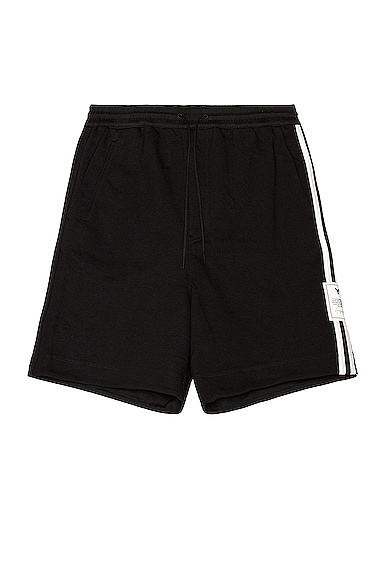 エ*ケ様 Y-3 M3 STRIPE TERRY SHORTS H16336 Y-3 Yohji Yamamoto 3 Stripe Classic Terry Shorts in Black | FWRD