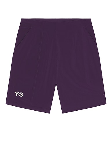 Y-3 Tennis Capsule Ergo Pro Shorts in Aurora Plum