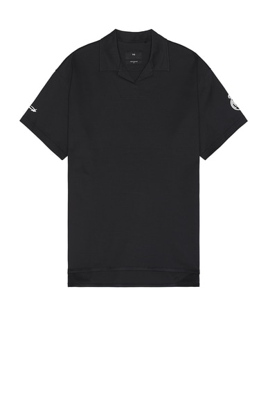 Shop Y-3 X Real Madrid Short Sleeve Polo In Black