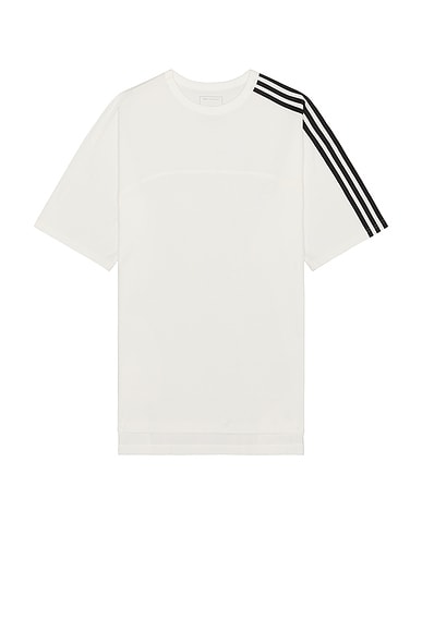Y-3 Yohji Yamamoto 3 Stripe Tee in White