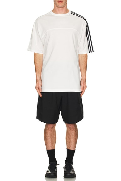3 Stripe Tee in White
