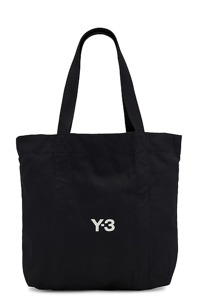 Y-3 Yohji Yamamoto C Tote in Black & Talc