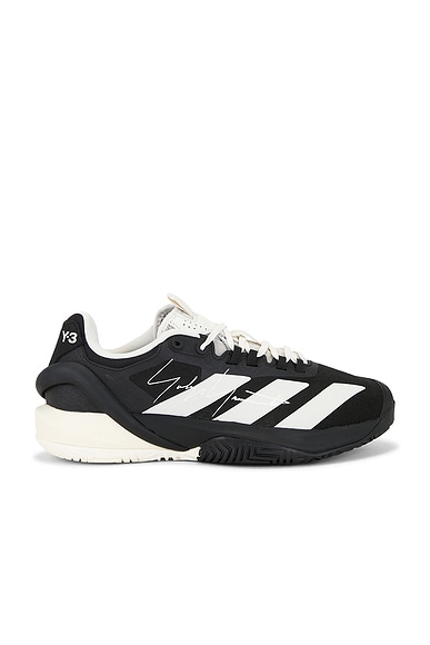 Y-3 Yohji Yamamoto Tennis Capsule Adizero Cybersonic 2 Sneaker in Black & Orbit Grey