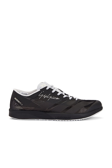 Y-3 Adizero Rc6 Sneaker in Black & Ligh Solid Grey