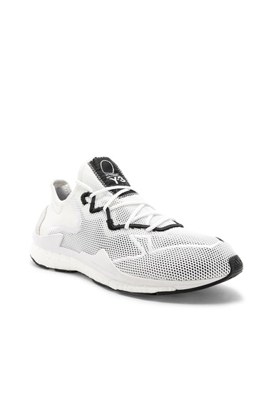 Y 3 Yohji Yamamoto Adizero Runner in White Core White Black Y3 FWRD