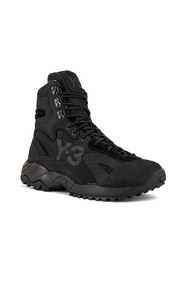 Y-3 Yohji Yamamoto Y-3 Notoma in Black & Black & Night Grey | FWRD