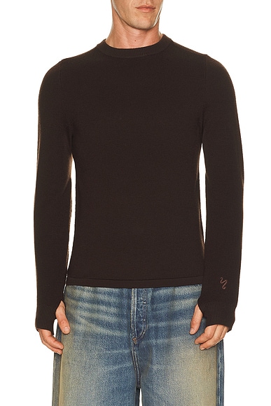 Yardsale Knit Baselayer Top in Dark Chocolate