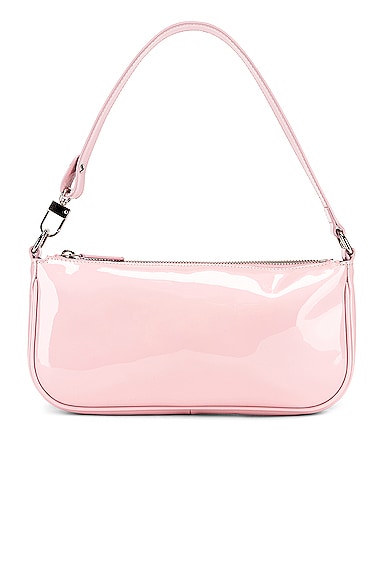 BY FAR Rachel Patent Leather Shoulder Bag in Baby Pink | FWRD