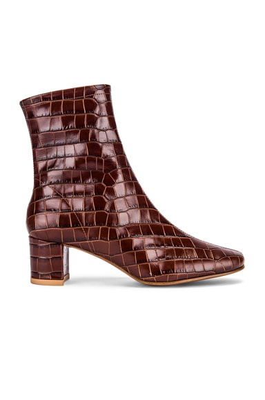Sofia Croco Embossed Leather Boot