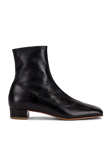 BY FAR Este Leather Boot in Black