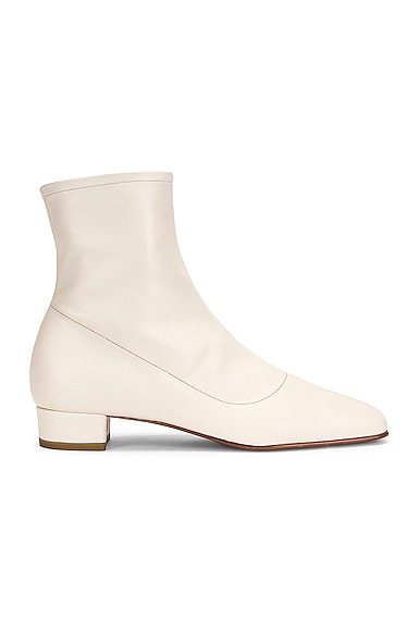 BY FAR Este Leather Boot in White