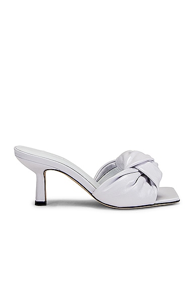 BY FAR Lana Gloss Leather Heel in White