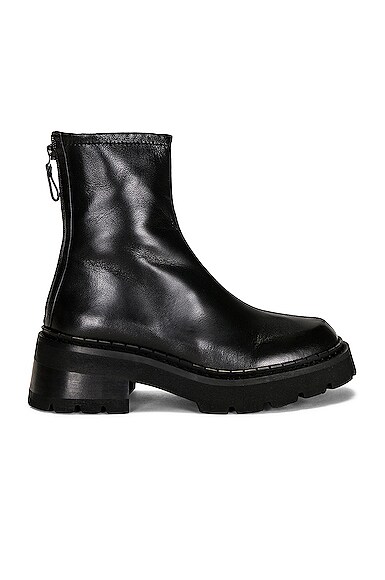BY FAR Alister Nappa Leather Bootie in Black