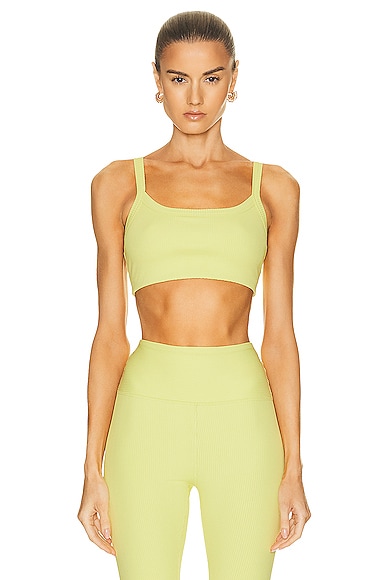 YEAR OF OURS Ribbed Bralette in Cyber Lime