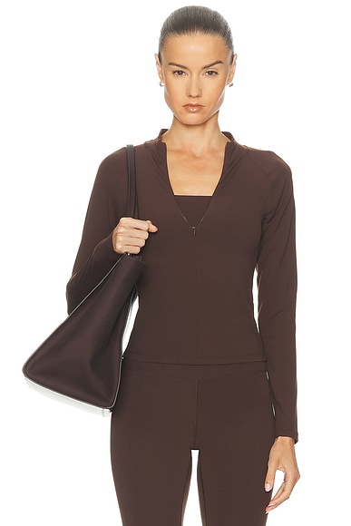 YEAR OF OURS Studio Pullover in Dark Oak
