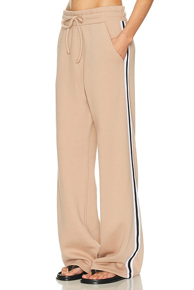 YEAR OF OURS Locker Room Sweatpant in Taupe & Black