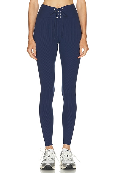 YEAR OF OURS Ribbed Football Legging in Navy