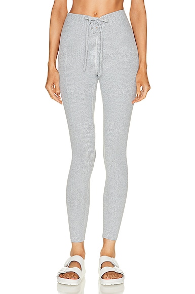 Beyond Yoga Spacedye Caught In The Midi High Waisted Legging in Silver Mist