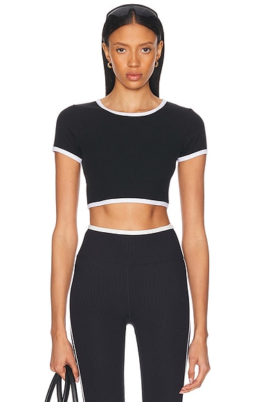 YEAR OF OURS Ringer Tee in Black & White