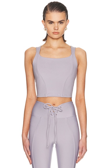 YEAR OF OURS Corset Tank in Lilac Grey