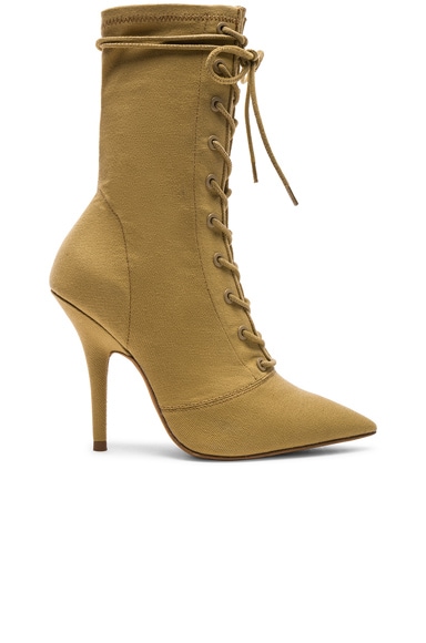Season 6 Stretch Canvas Lace Up Ankle Boots