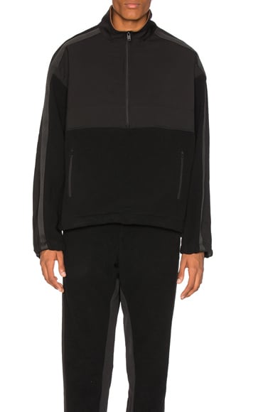 YEEZY Season 3 Nylon & Polar Fleece Pullover in True Onyx | FWRD YEEZY Season 3 Nylon & Polar Fleece Pullover in True Onyx | FWRD