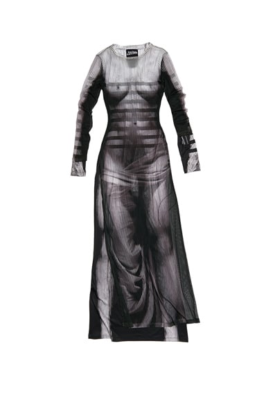 x Jean-Paul Gaultier Body Morph Mesh Cover Dress