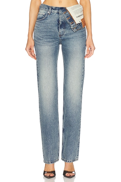 Asymmetric Straight Leg Jeans