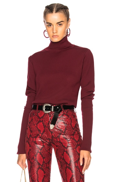 Asymmetrical Sleeve Turtleneck Sweater