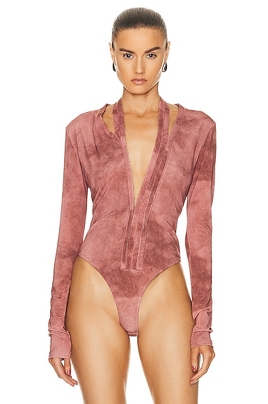 Shop Y/project Hook And Eye Bodysuit In Cloudy Pink