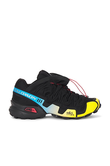 Salomon X Y/project Speedcross 3 Sneaker in Black, Lemon, & Transcend Blue