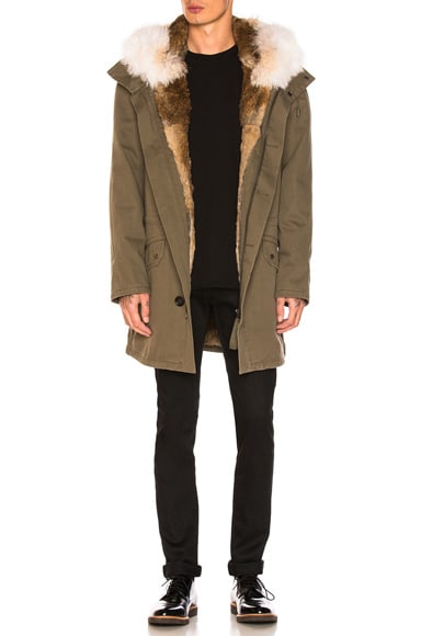 Cotton Parka with Rabbit and Coyote Fur