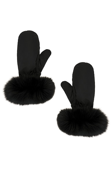 Fox Fur Trim Mittens