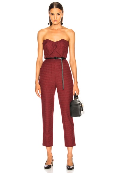 Plaid Wool Jumpsuit